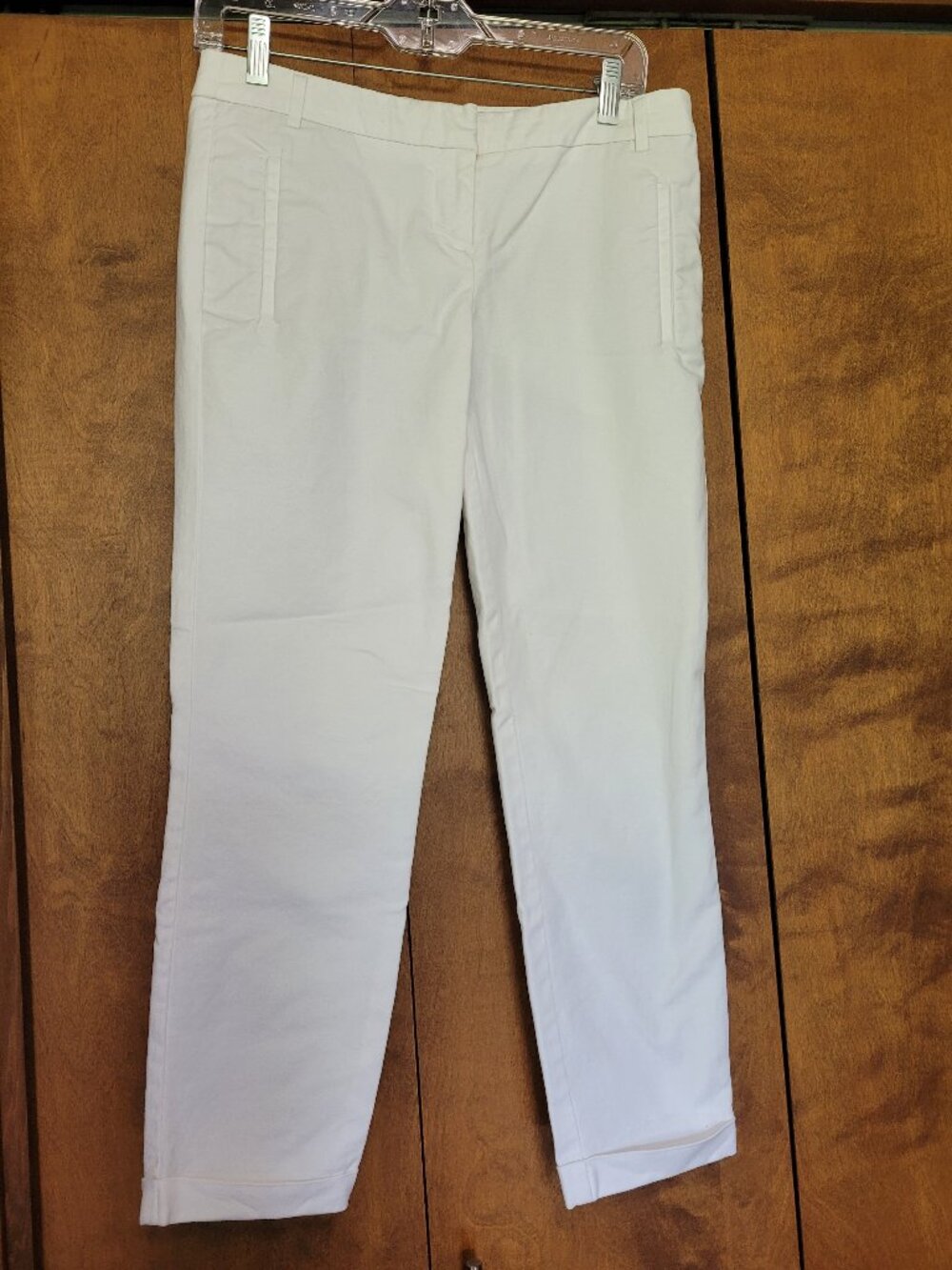 Dalia Collection White cigarette pants size 4